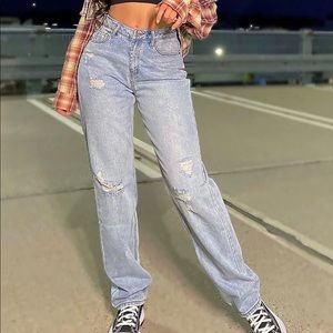 BRAND NEW fashion nova wide leg jeans size 11.NEVER WORN
